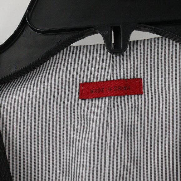 John Varvatos Vest Mens small viscose Blend Striped Gilet Waistcoat gray formal - Picture 3 of 12